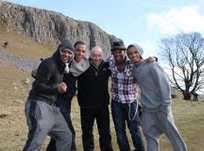 Russ Green (centre) with McFly