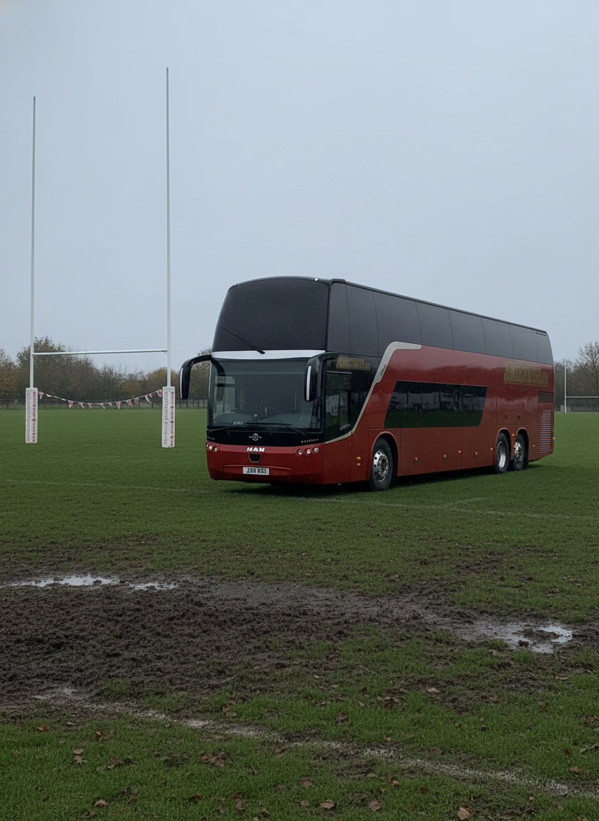 Jumbocruiser coach features in England Rugby video